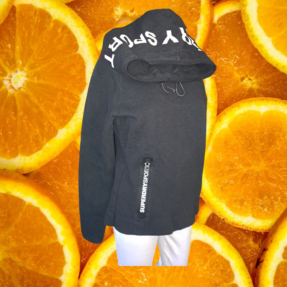Superdry Sport Black Hoodies with Zip Pockets Size‎ Medium